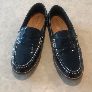 Sperry Navy patent loafers EUC